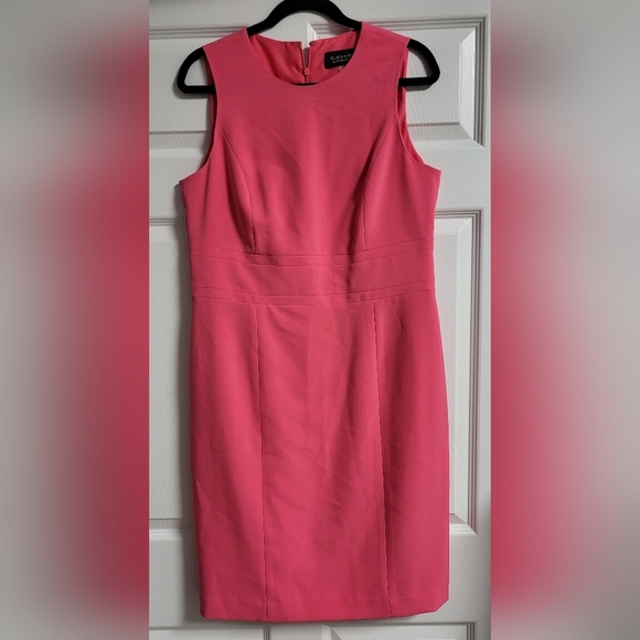 Black Label by Evan Picone - Pink, Sleeveless, Lined, Fitted Dress - Size 10 - Picture 2 of 6